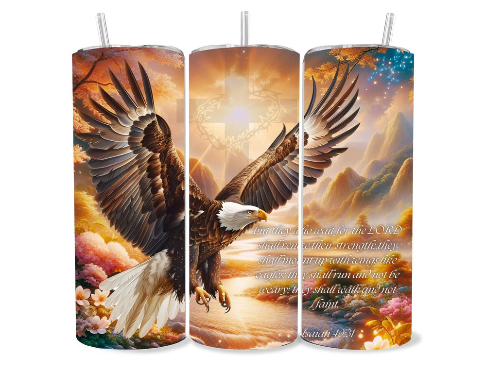 Eagle Psalm 40:31 - Tumbler