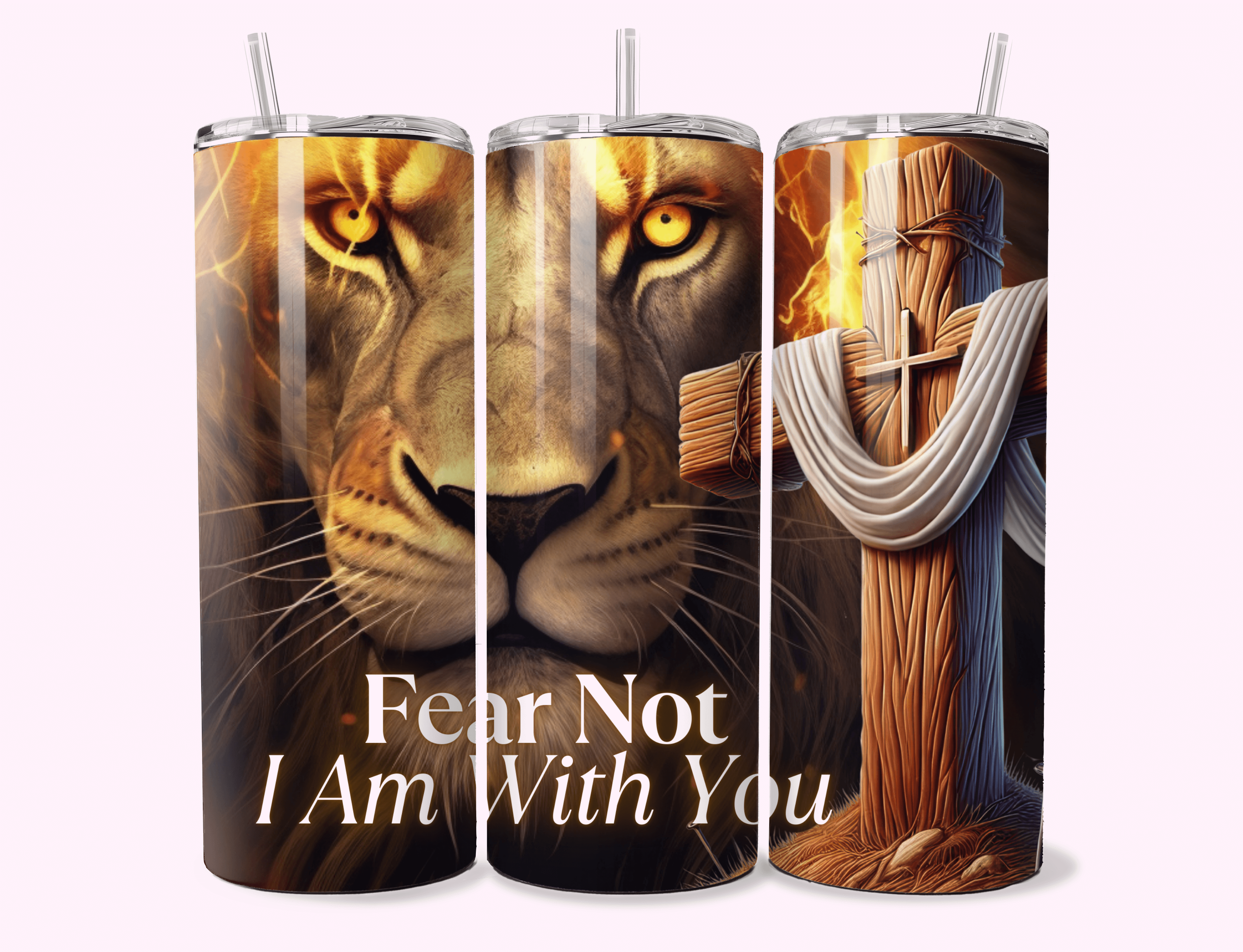 Fear Not - 20oz Tumbler featuring unique artwork, perfect for personal style and expression.