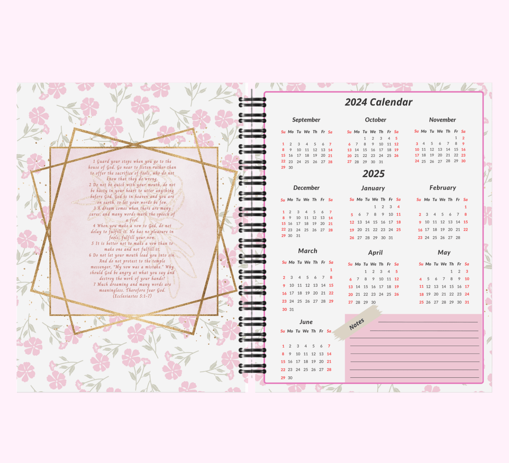 Floral - Journal (Notebook) With Bible Text featuring unique artwork, perfect for personal style and expression.