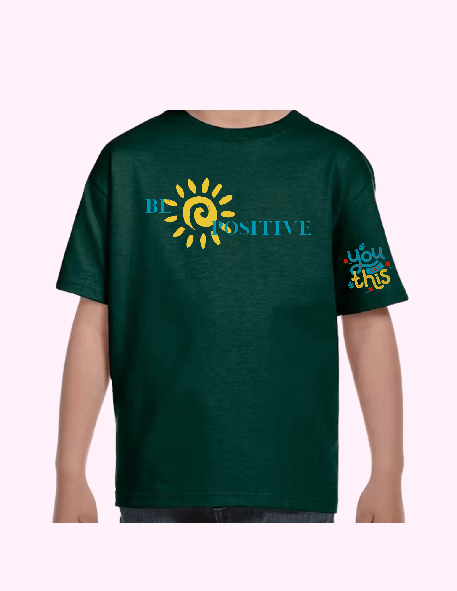 Be Positive - Kids T-Shirt featuring unique artwork, perfect for personal style and expression.