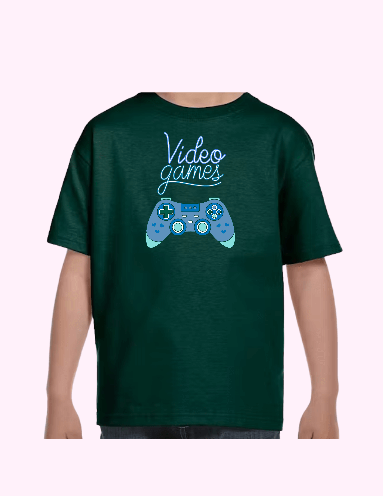 Video Games (Blue) - Kids T-Shirt featuring unique artwork, perfect for personal style and expression.