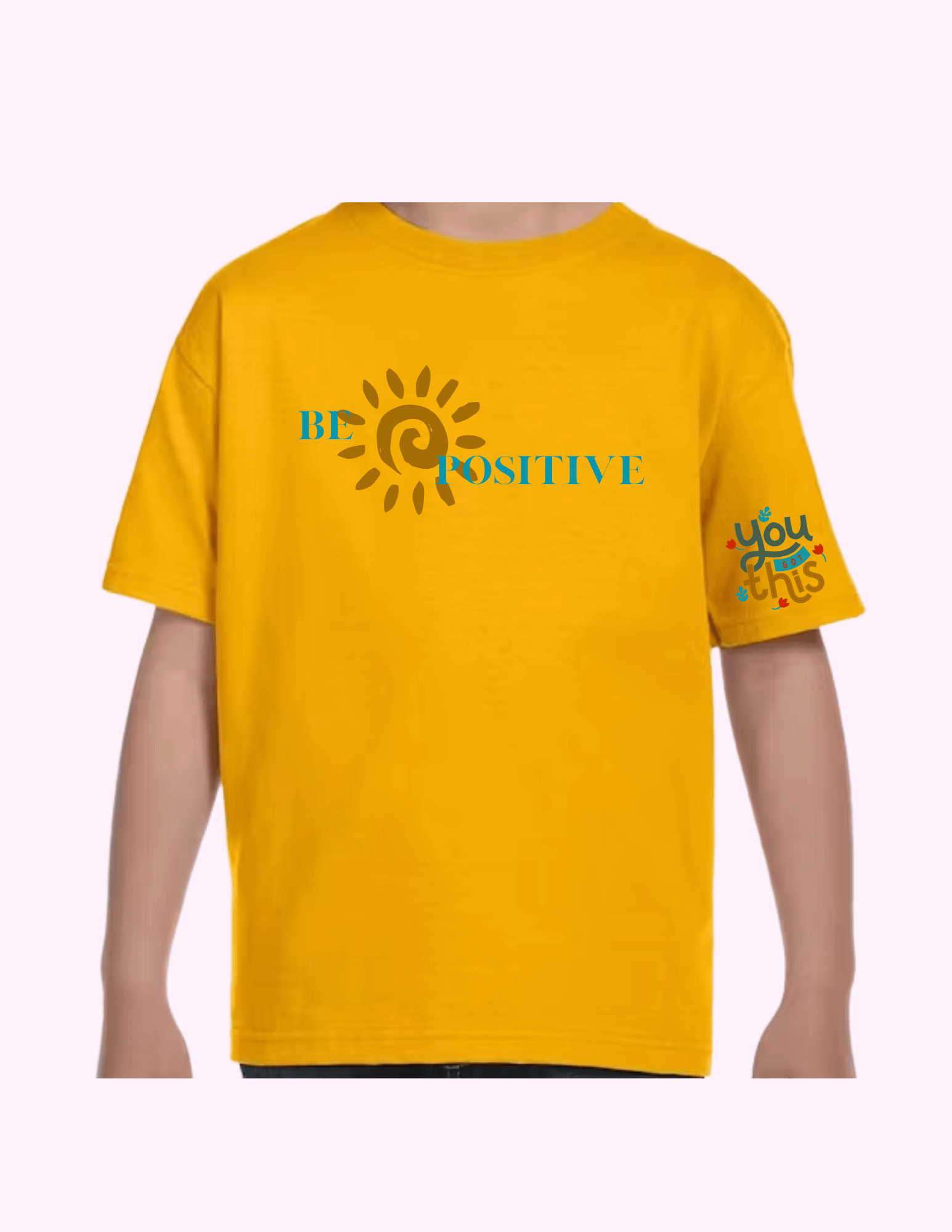 Be Positive - Kids T-Shirt featuring unique artwork, perfect for personal style and expression.