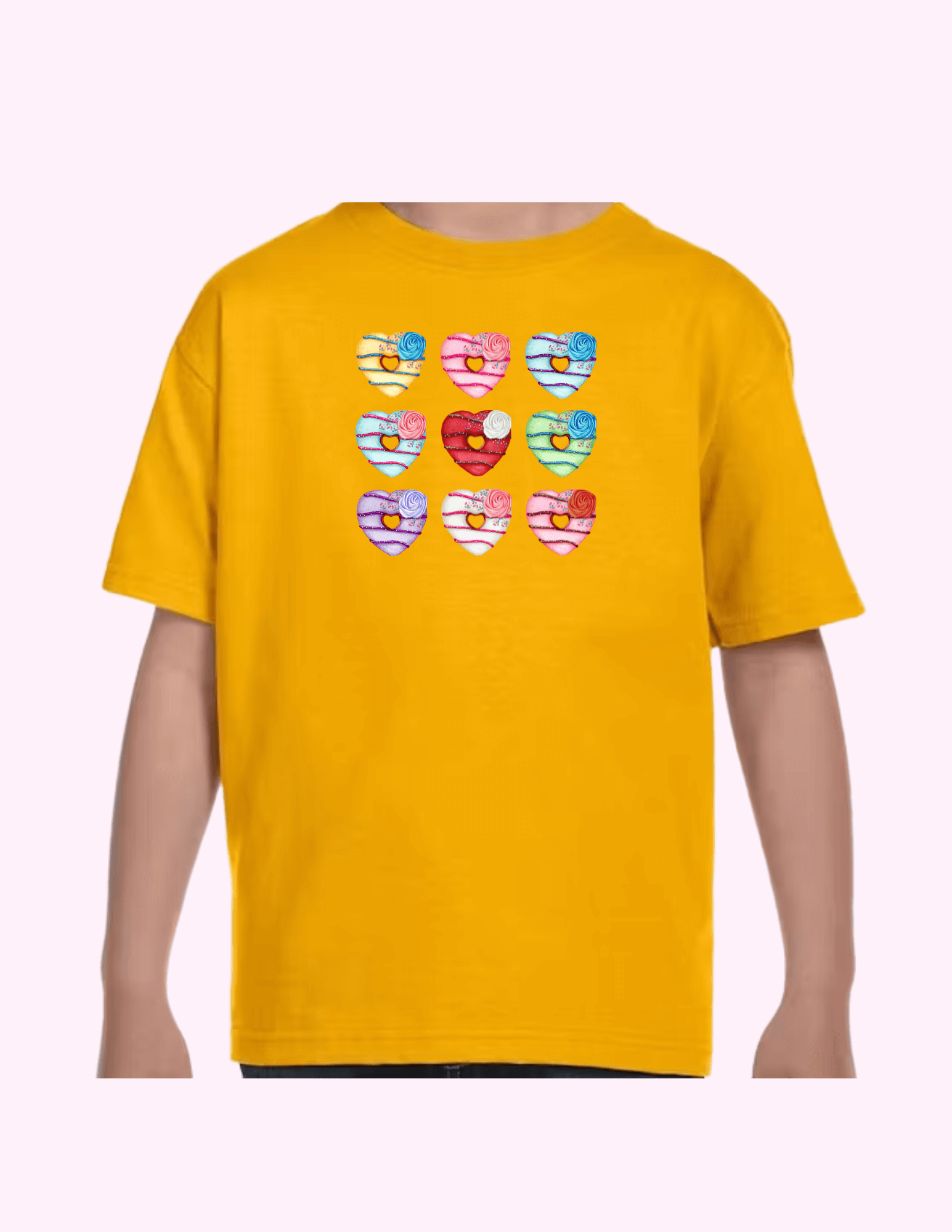 Donut Hearts - Kids T-Shirt featuring unique artwork, perfect for personal style and expression.
