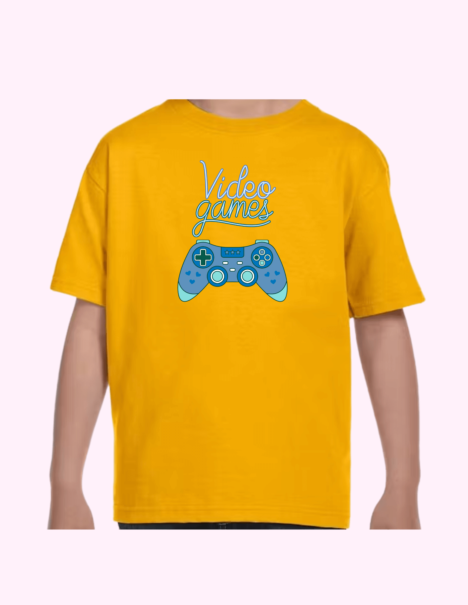 Video Games (Blue) - Kids T-Shirt featuring unique artwork, perfect for personal style and expression.