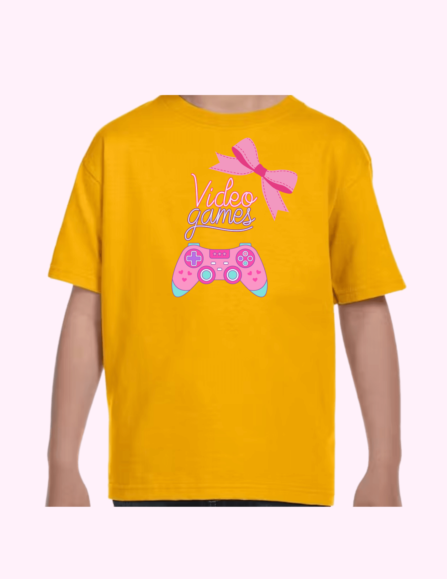 Video Games (Pink) - Kids T-Shirt featuring unique artwork, perfect for personal style and expression.