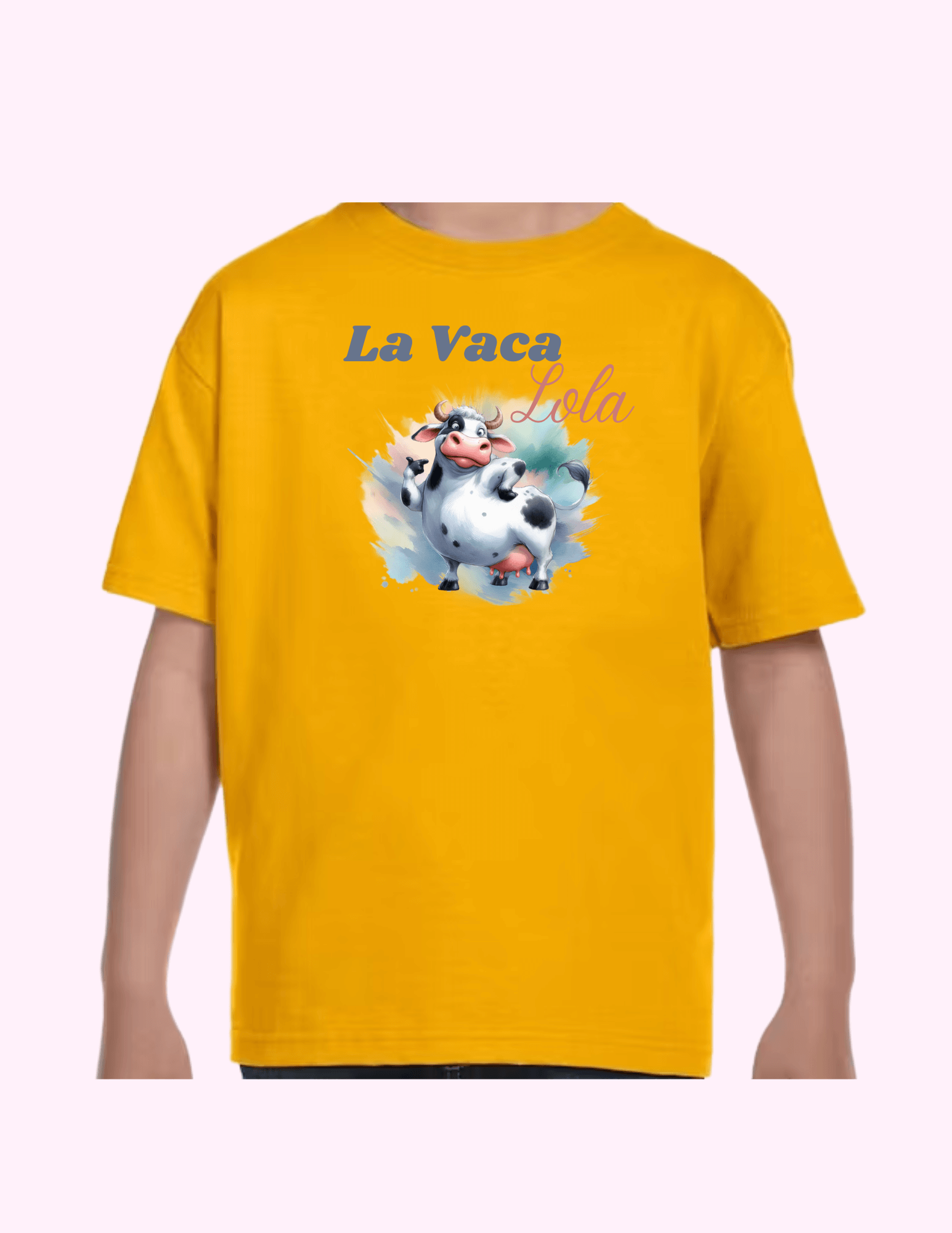 La Vaca Lola - Kids T-Shirt featuring unique artwork, perfect for personal style and expression.