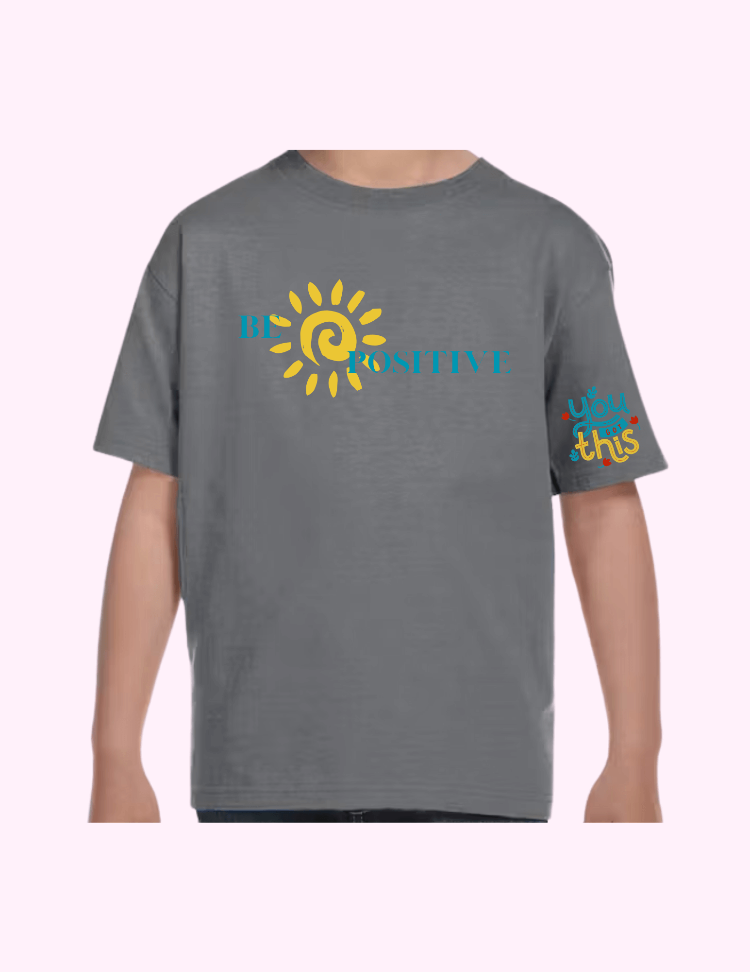 Be Positive - Kids T-Shirt featuring unique artwork, perfect for personal style and expression.