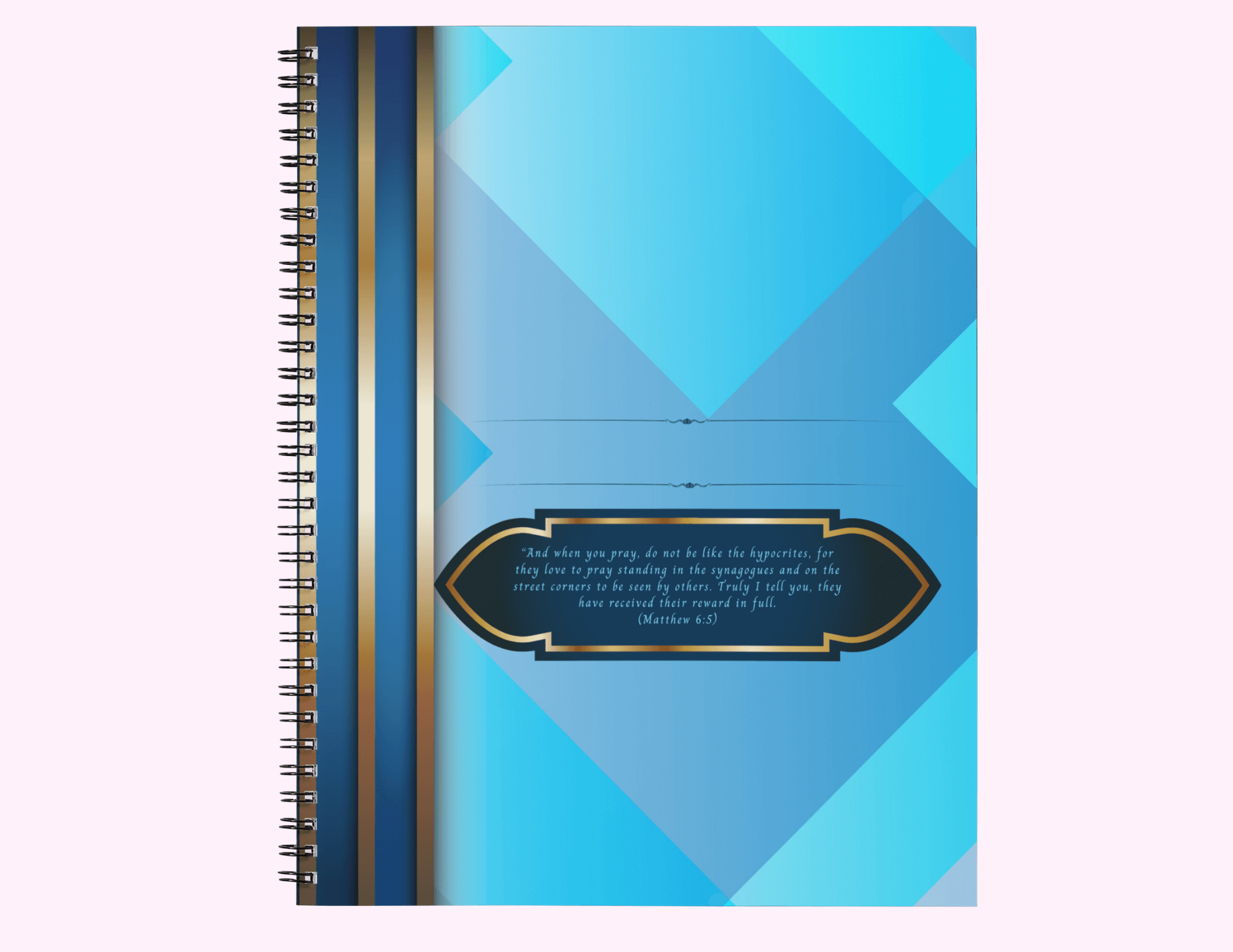 Blue And Gold - Journal (Notebook) With Bible Text featuring unique artwork, perfect for personal style and expression.