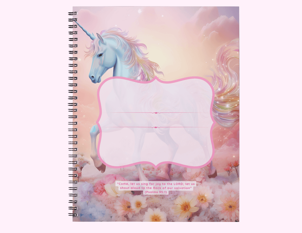 Sparkle Unicorn - Journal (Notebook) With Bible Text featuring unique artwork, perfect for personal style and expression.