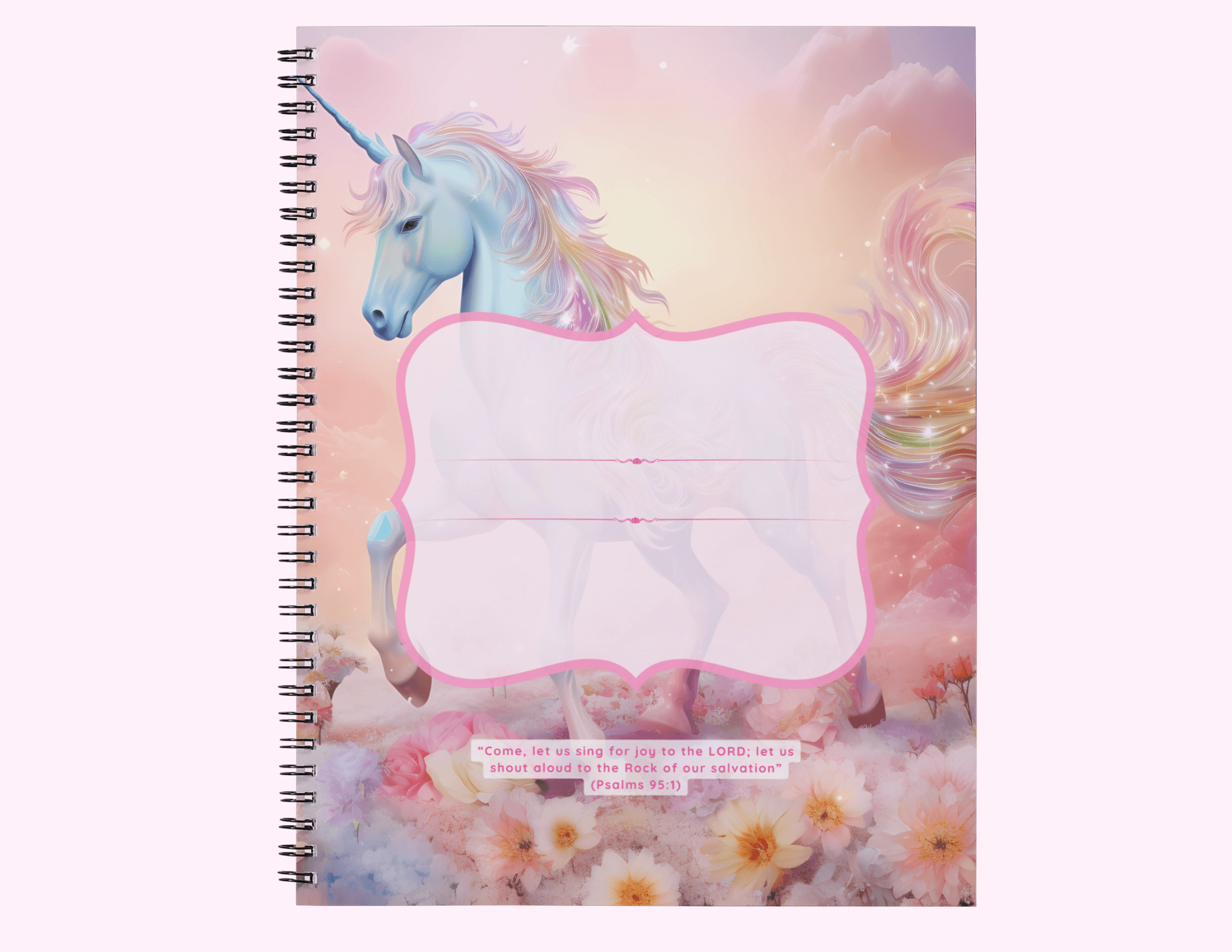 Sparkle Unicorn - Journal (Notebook) With Bible Text featuring unique artwork, perfect for personal style and expression.