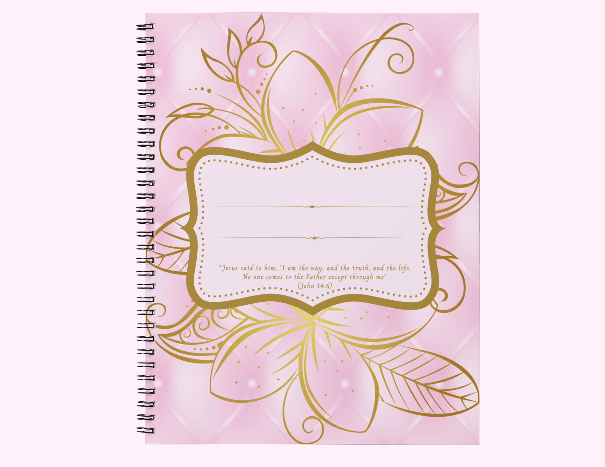 Pink - Journal (Notebook) With Bible Text featuring unique artwork, perfect for personal style and expression.