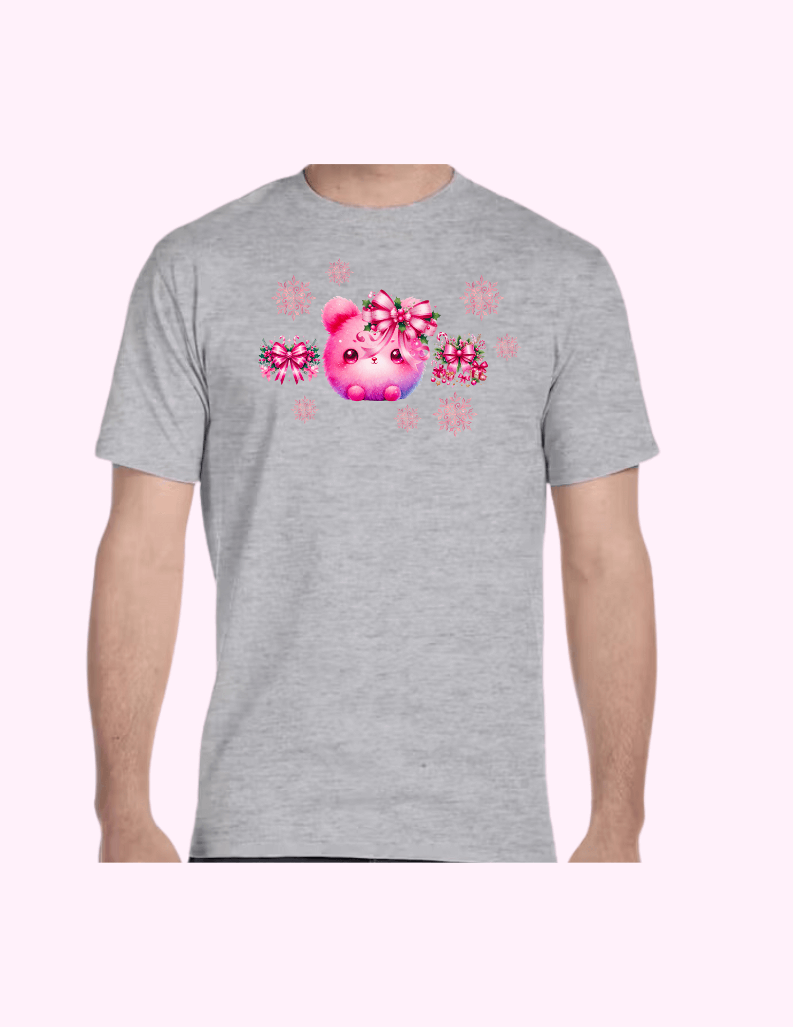 Fluffy Winter Bunny - Adult T-Shirt featuring unique artwork, perfect for personal style and expression.