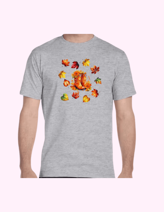 Autumn On Boots - Adult T-Shirt