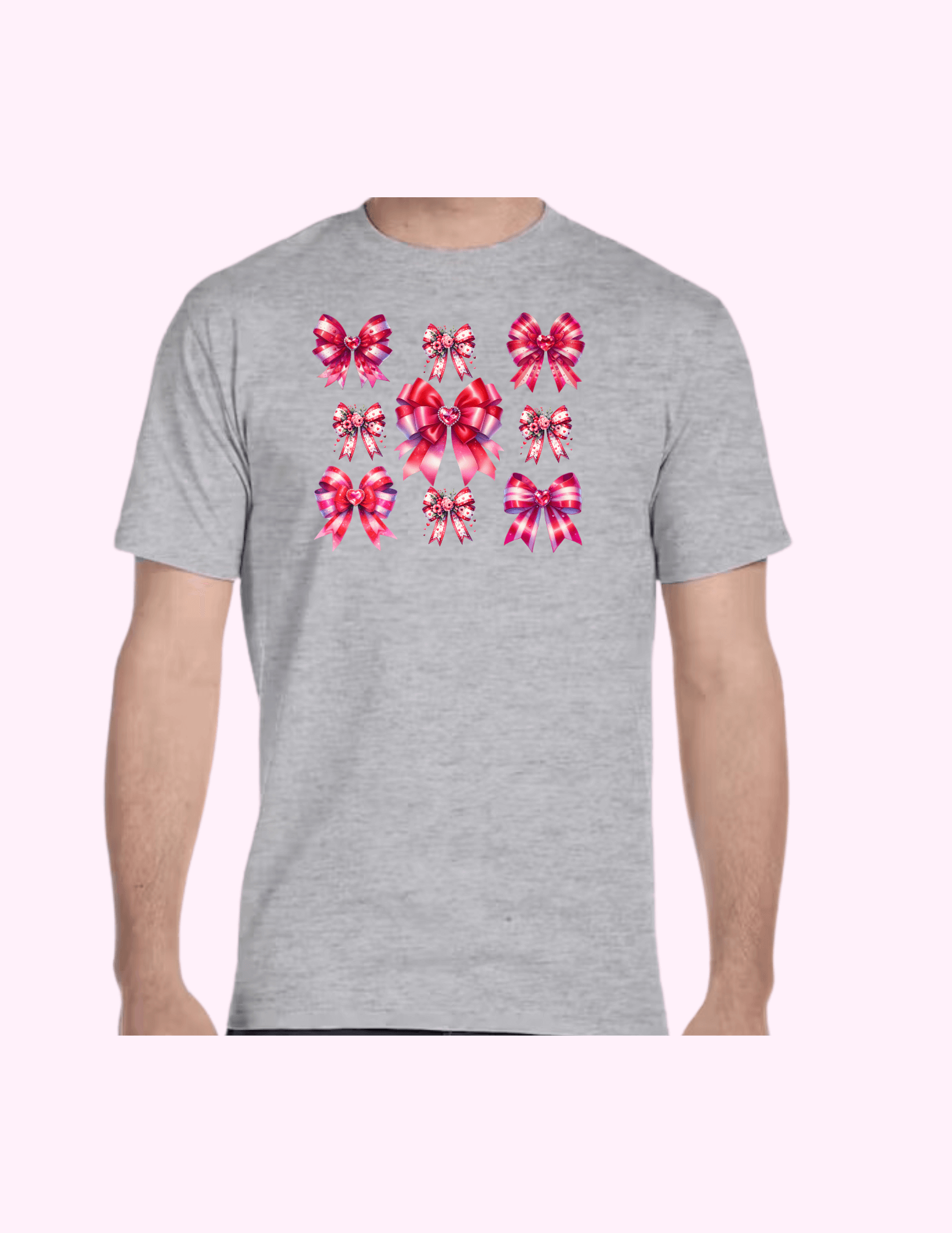 Red Bows - Adult T-Shirt featuring unique artwork, perfect for personal style and expression.
