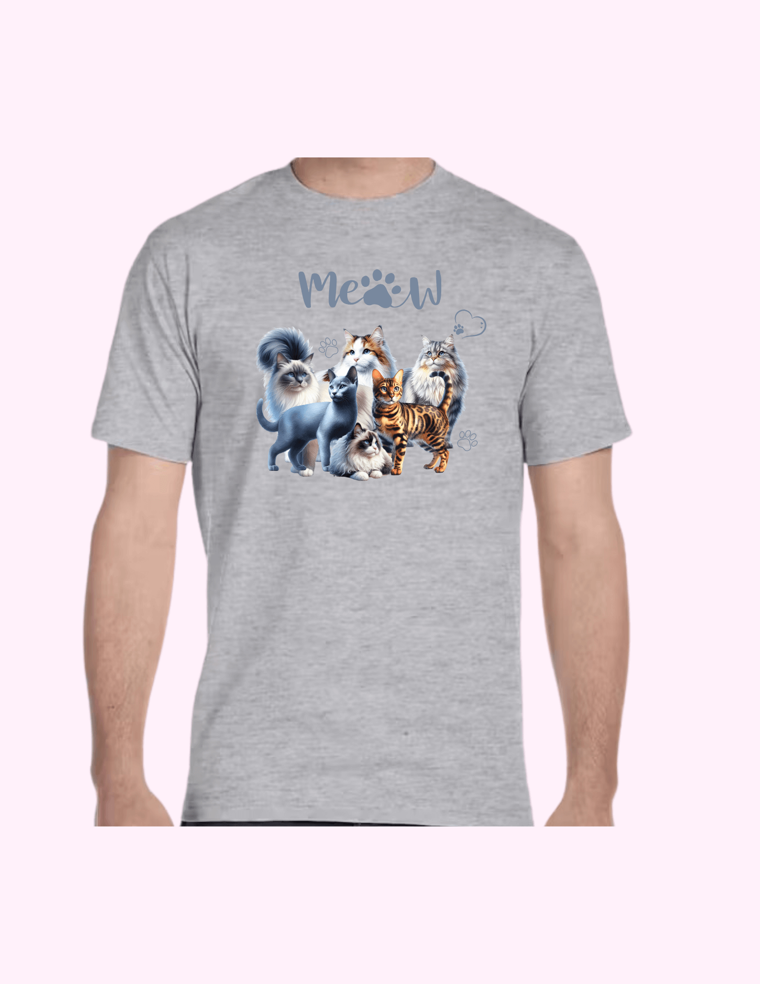 Cats - Adult T-Shirt featuring unique artwork, perfect for personal style and expression.