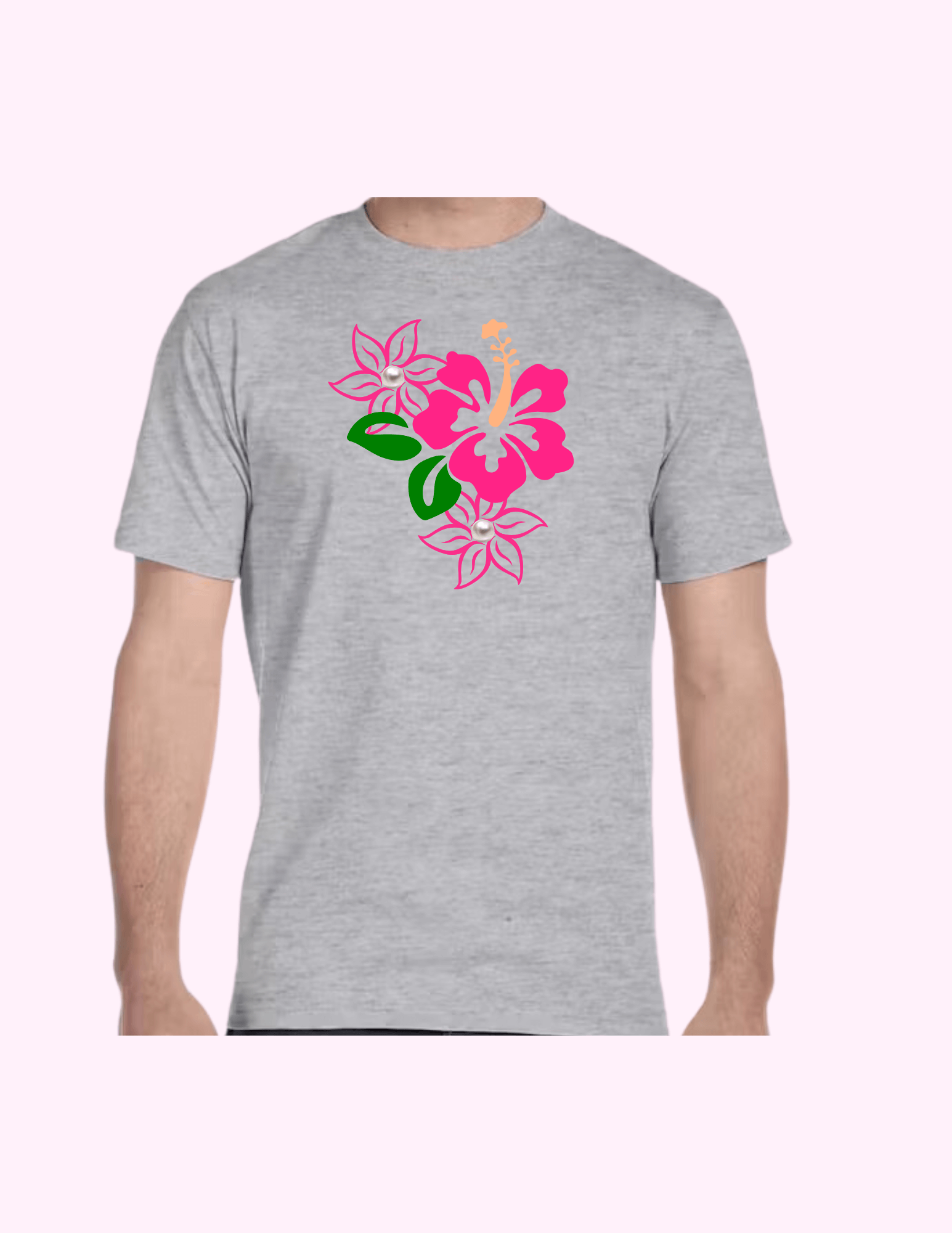Caribbean Flower - Adult T-Shirt featuring unique artwork, perfect for personal style and expression.
