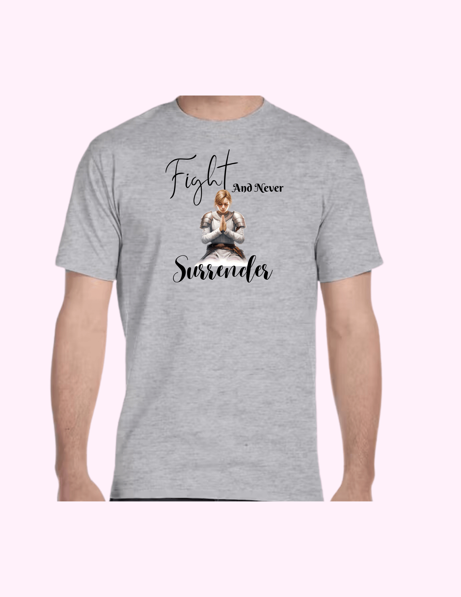 Fight And Never Surrender (Woman) - Adult T-Shirt featuring unique artwork, perfect for personal style and expression.