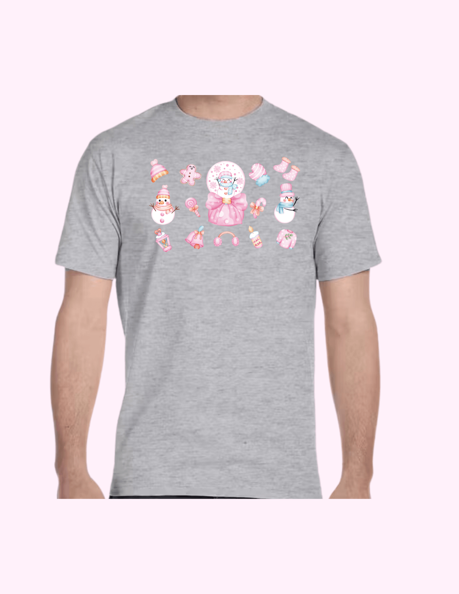 Pink Snow - Adult T-Shirt featuring unique artwork, perfect for personal style and expression.