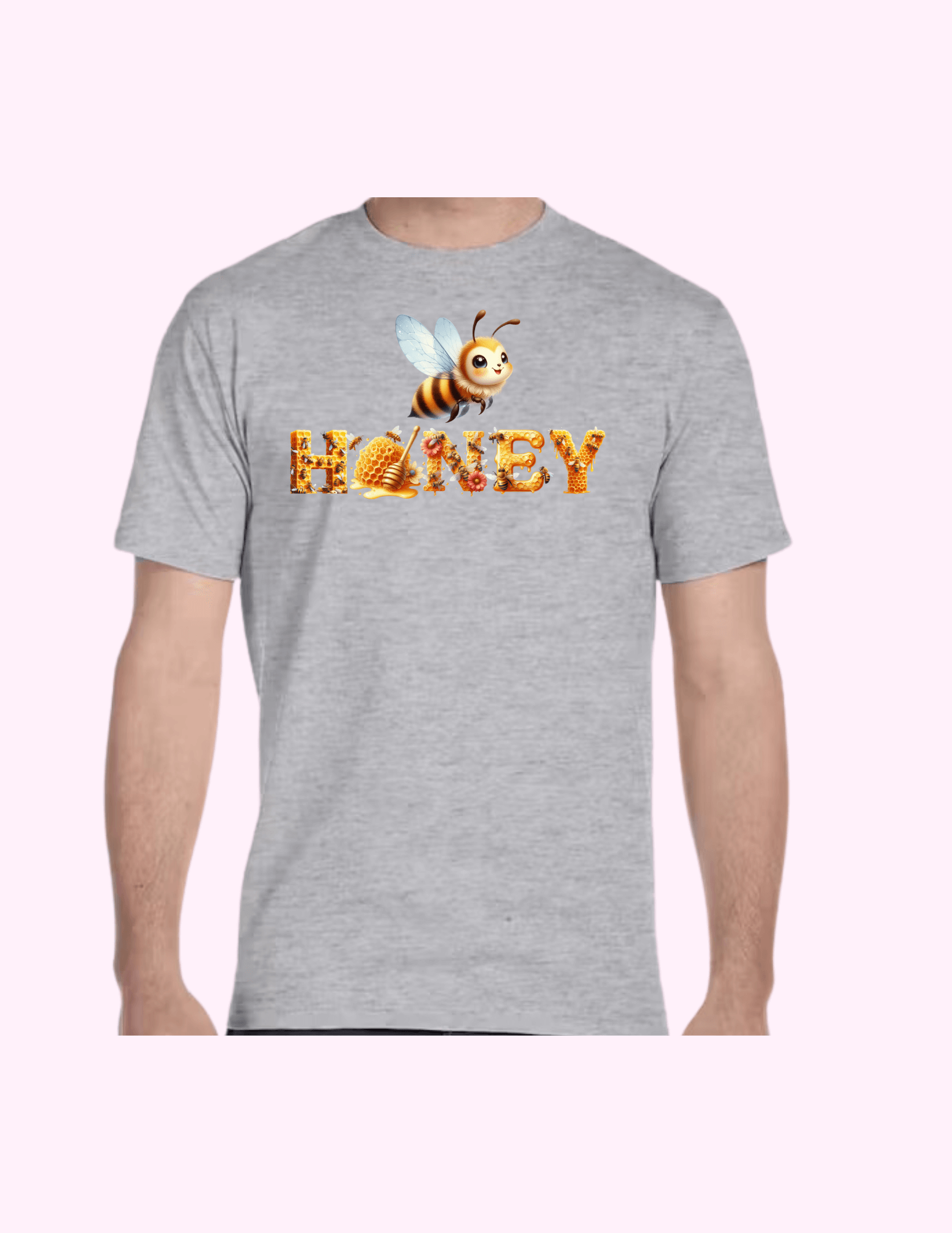 Honey - Adult T-Shirt featuring unique artwork, perfect for personal style and expression.