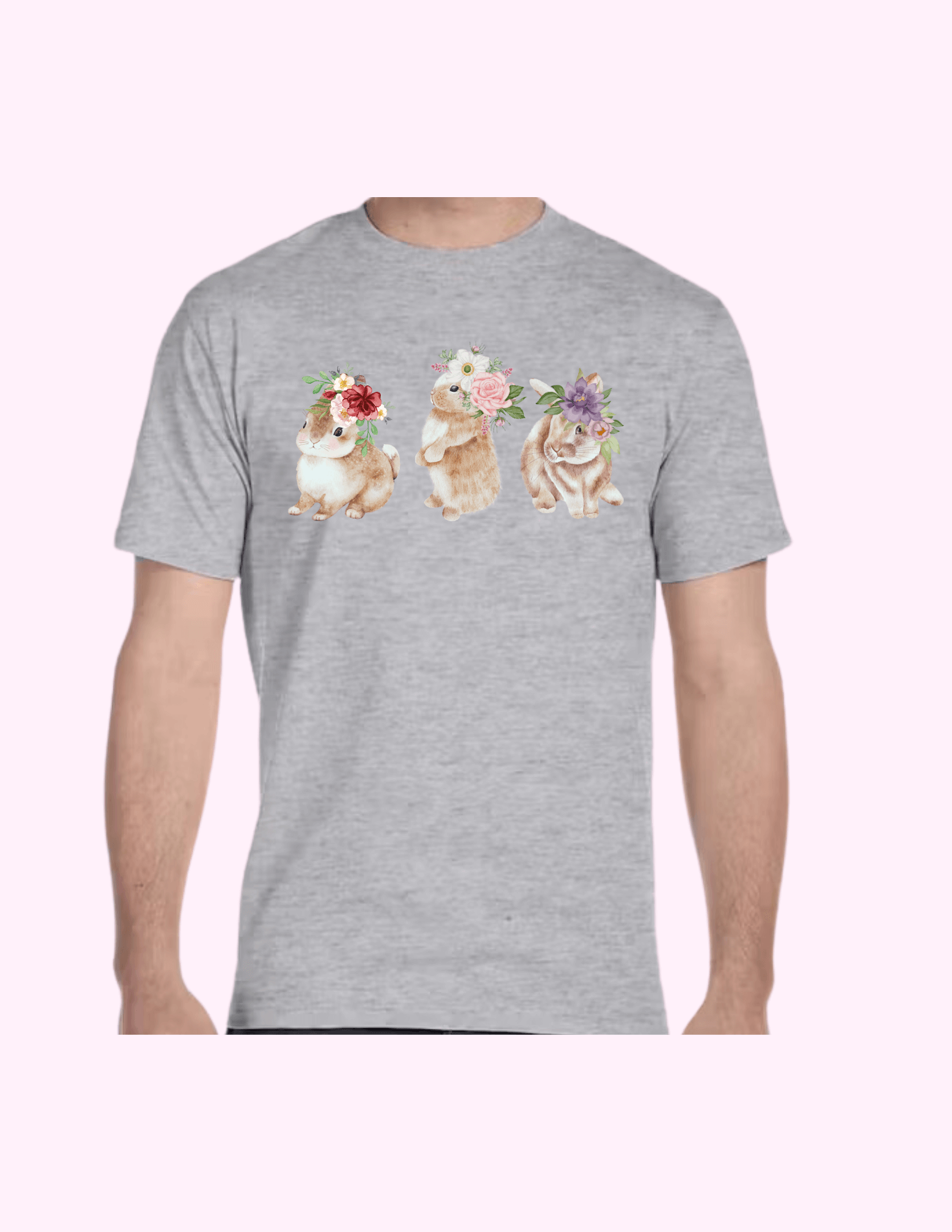 Spring Bunnies - Adult T-Shirt featuring unique artwork, perfect for personal style and expression.