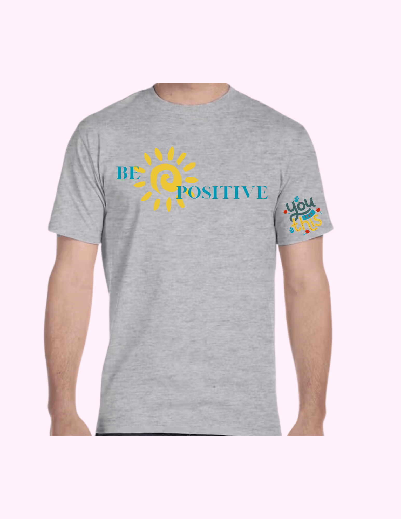 Be Positive - Adult T-Shirt featuring unique artwork, perfect for personal style and expression.