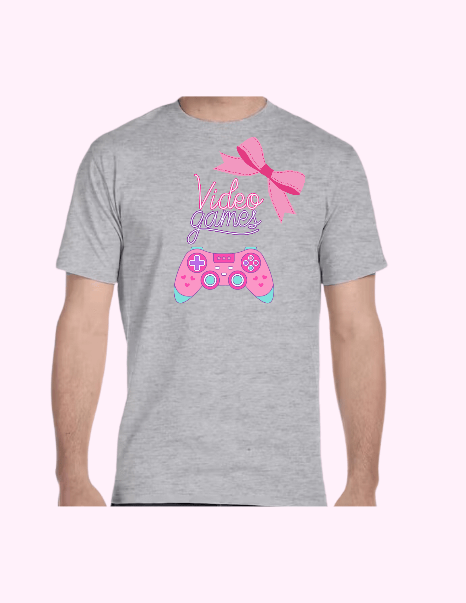 Video Game (Pink) - Adult T-Shirt featuring unique artwork, perfect for personal style and expression.