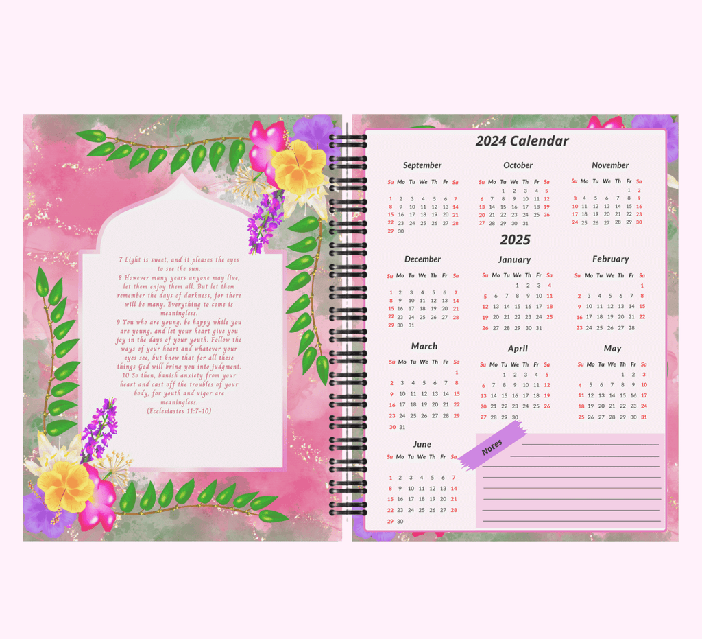 Hot Pink - Journal (Notebook) With Bible Text featuring unique artwork, perfect for personal style and expression.