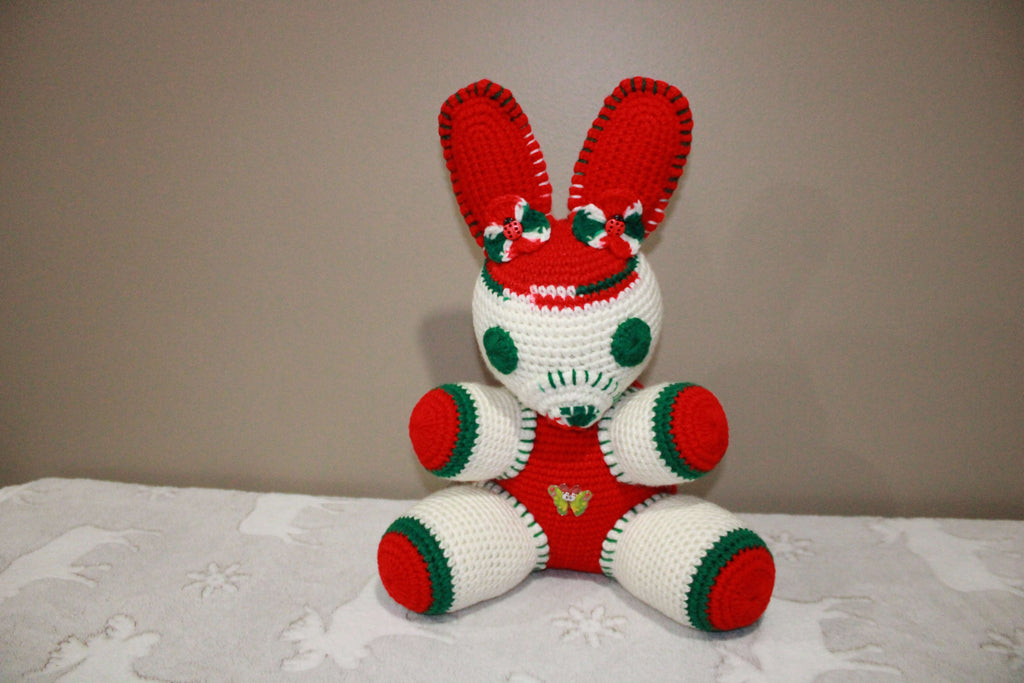 Ladybug Bunny crafted with handmade techniques for a truly unique style.