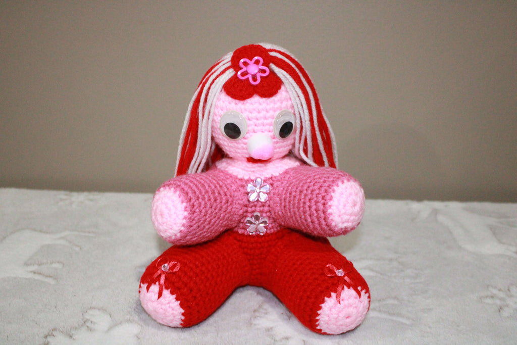 Red And Pink Flower Girl crafted with handmade techniques for a truly unique style.