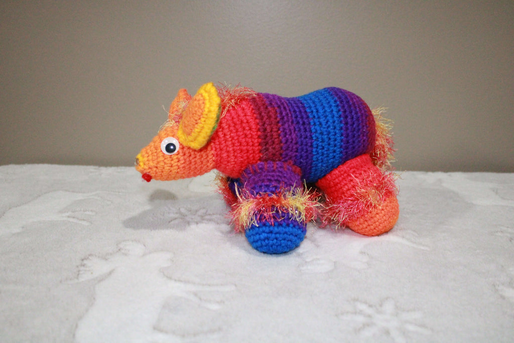 Rainbow Anteater crafted with handmade techniques for a truly unique style.
