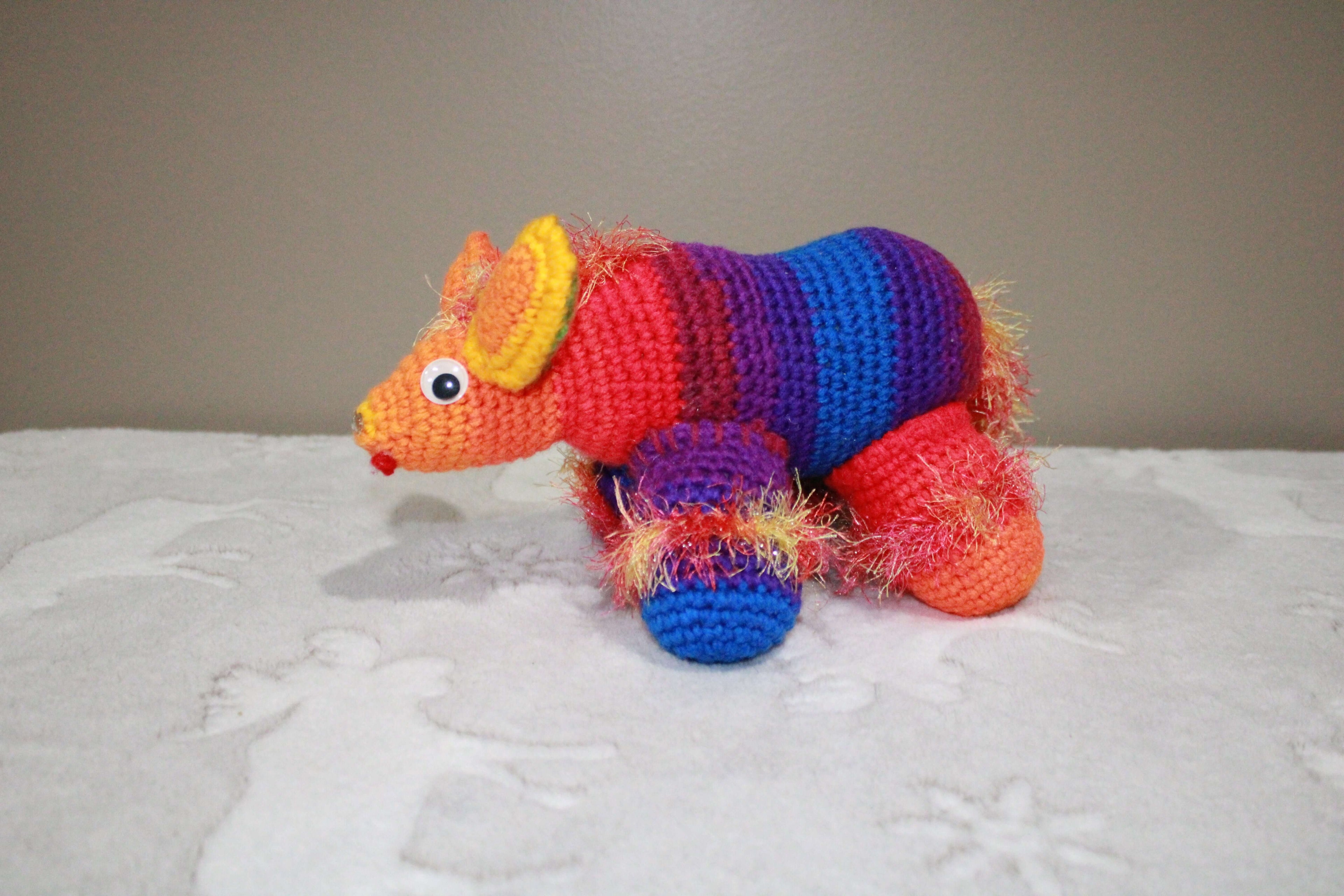 Rainbow Anteater crafted with handmade techniques for a truly unique style.