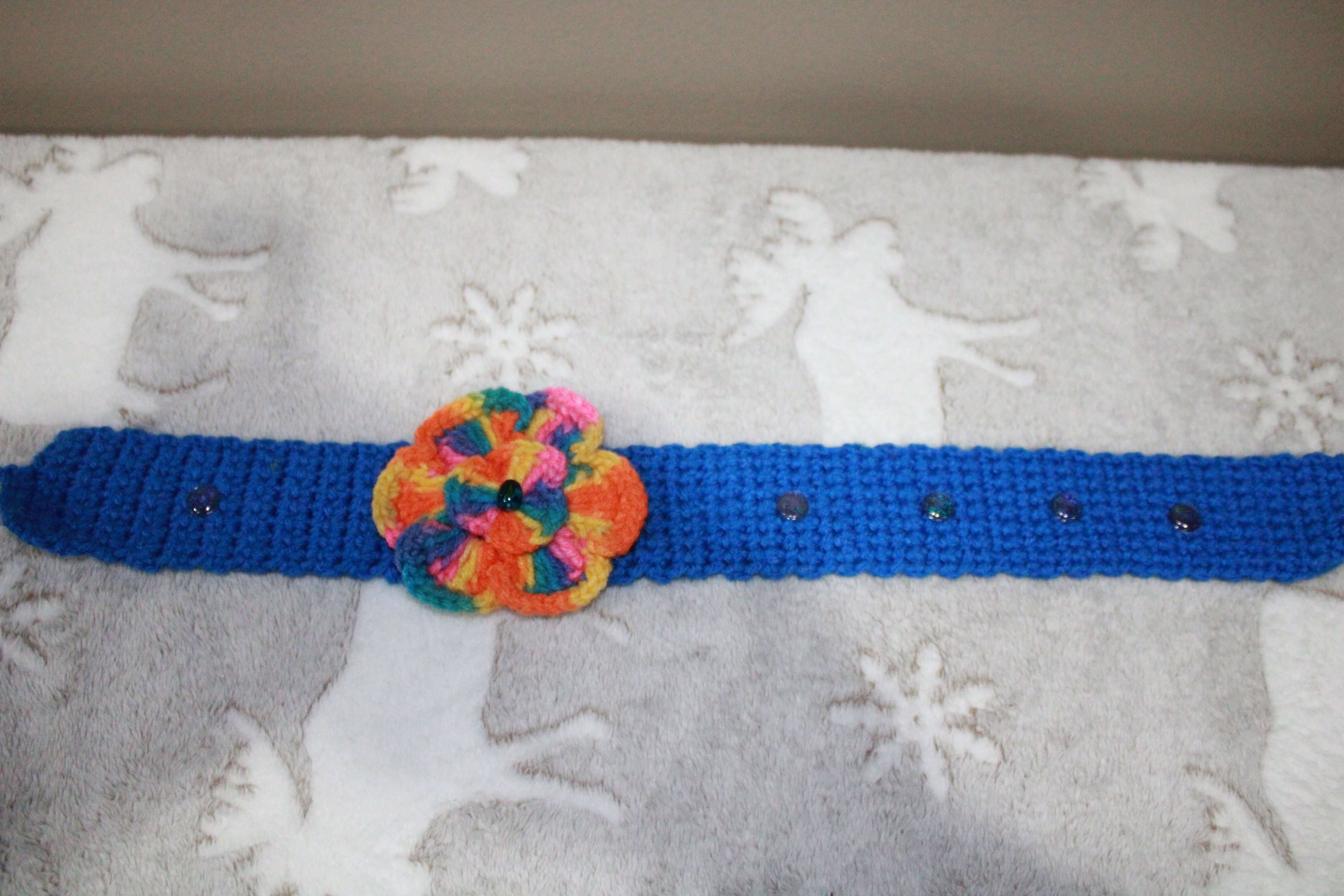 Blue And Multicolor Flower Headband Crochet Collection crafted with handmade techniques for a truly unique style.