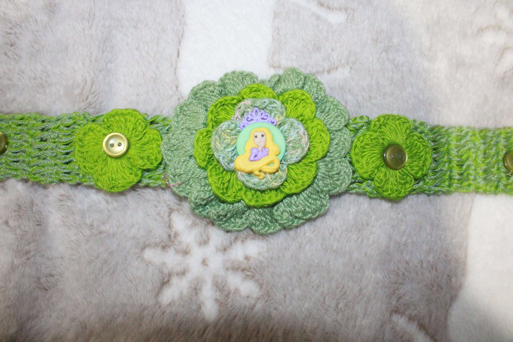 Green Princess Fashion Headband crafted with handmade techniques for a truly unique style.
