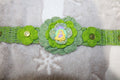 Green Princess Fashion Headband crafted with handmade techniques for a truly unique style.