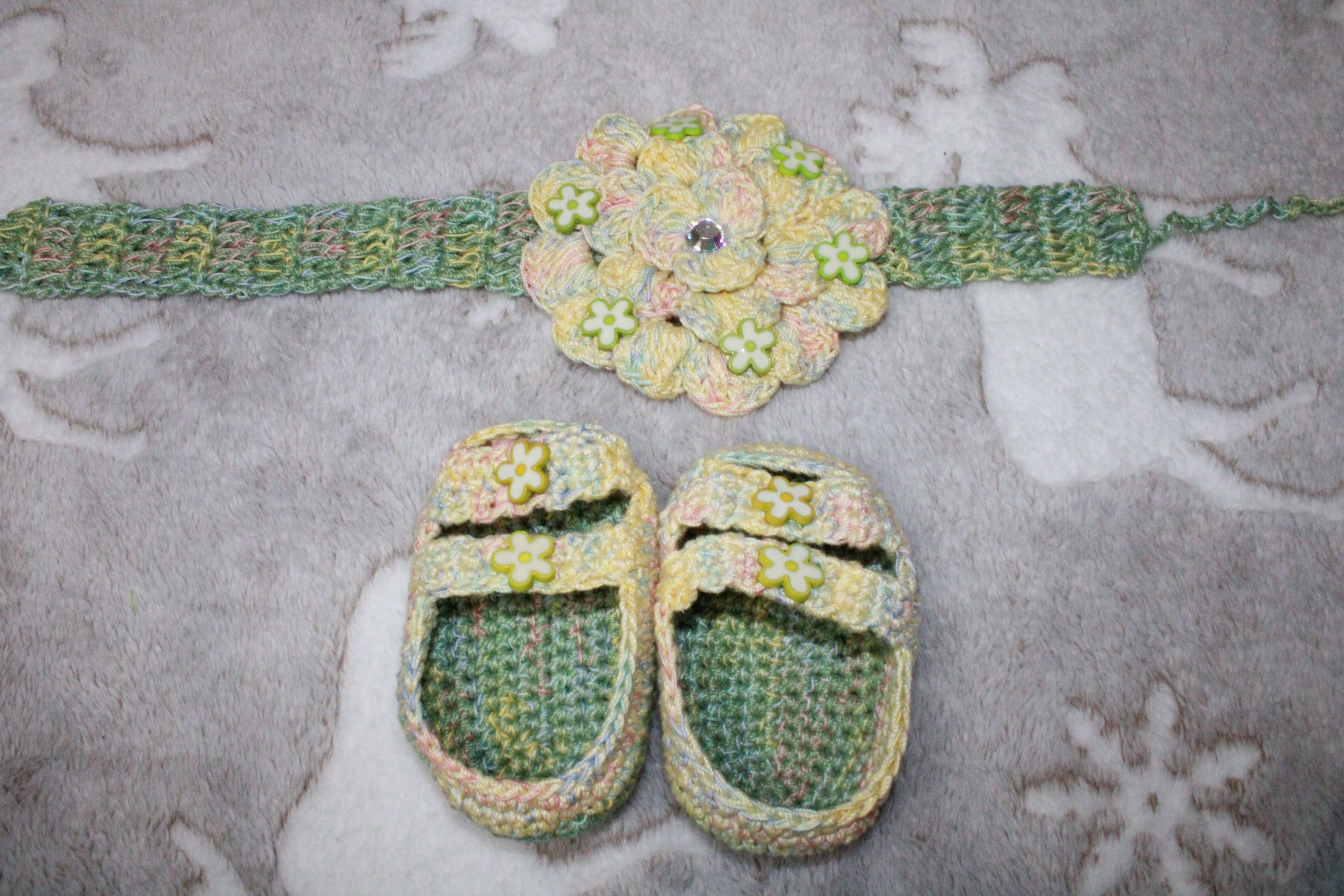 Cotton Candy Baby Headband And Matching Shoes crafted with handmade techniques for a truly unique style.