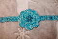 Blue And White Fashion Headband crafted with handmade techniques for a truly unique style.