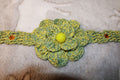 Green And Yellow Fashion Headband crafted with handmade techniques for a truly unique style.