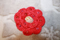Red Fashion Hairclip Flower crafted with handmade techniques for a truly unique style.