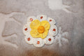 White And Yellow Fashion Flower crafted with handmade techniques for a truly unique style.