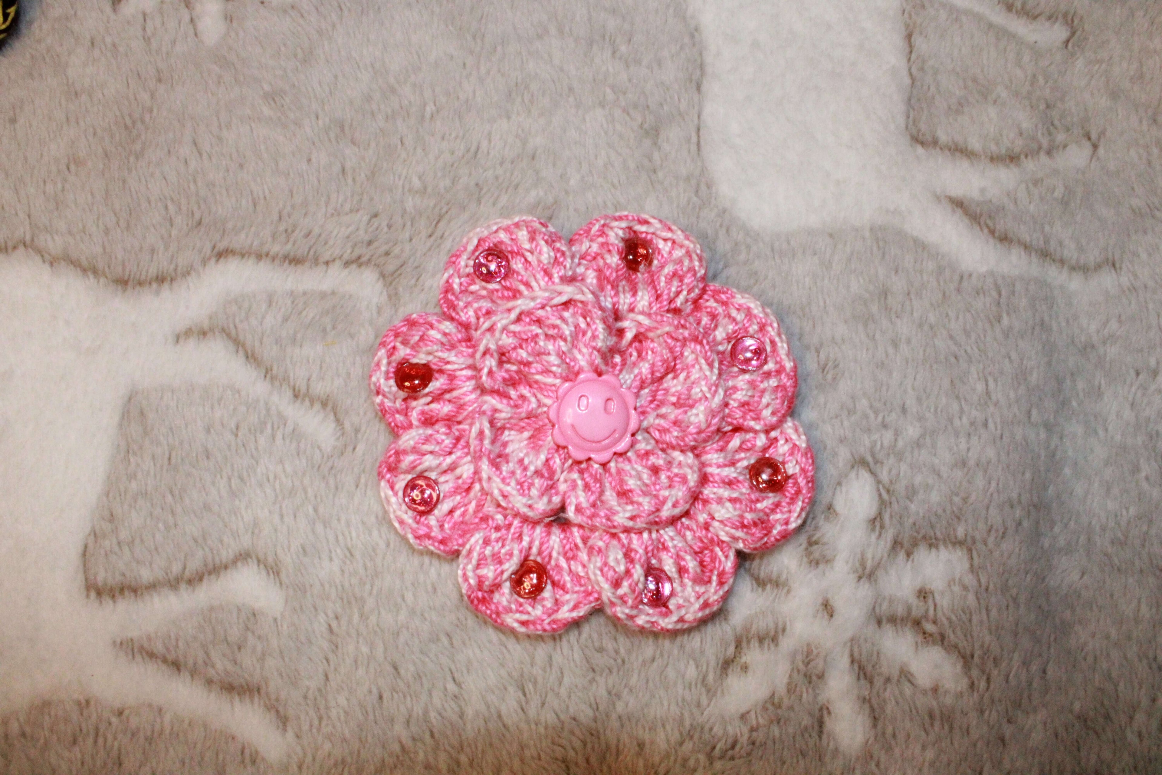 Pink And Light Pink Fashion Hairclip Flower crafted with handmade techniques for a truly unique style.