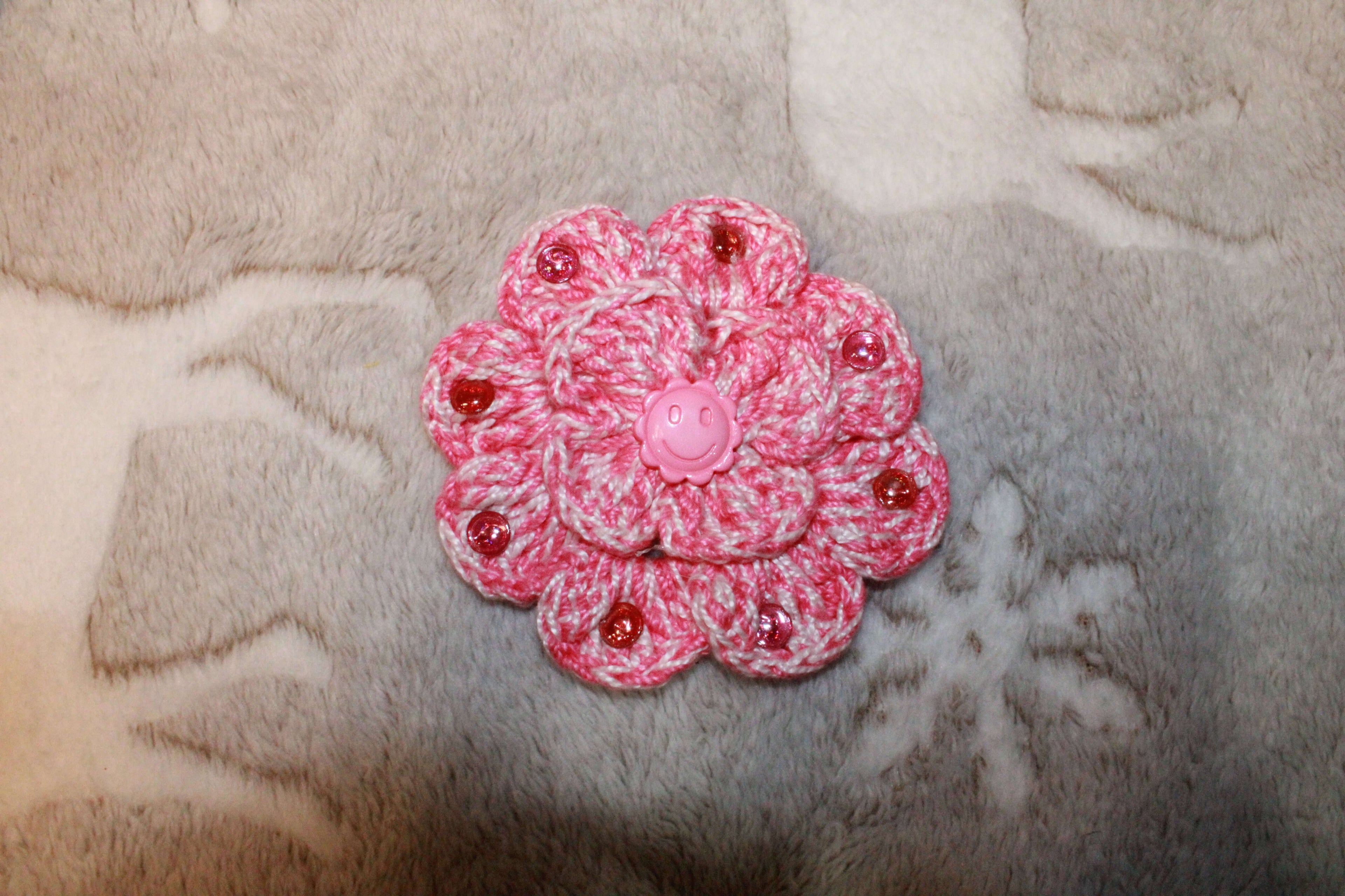 Pink And Light Pink Fashion Hairclip Flower crafted with handmade techniques for a truly unique style.