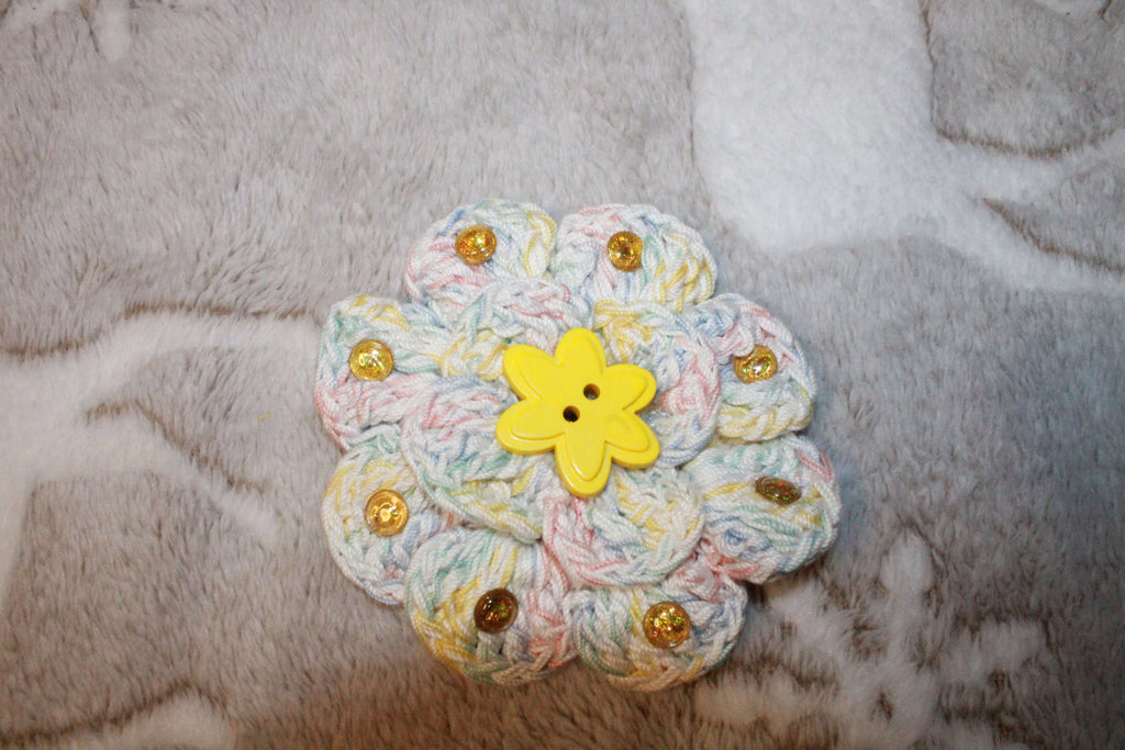 Cotton Candy Fashion Hairclip Flower crafted with handmade techniques for a truly unique style.