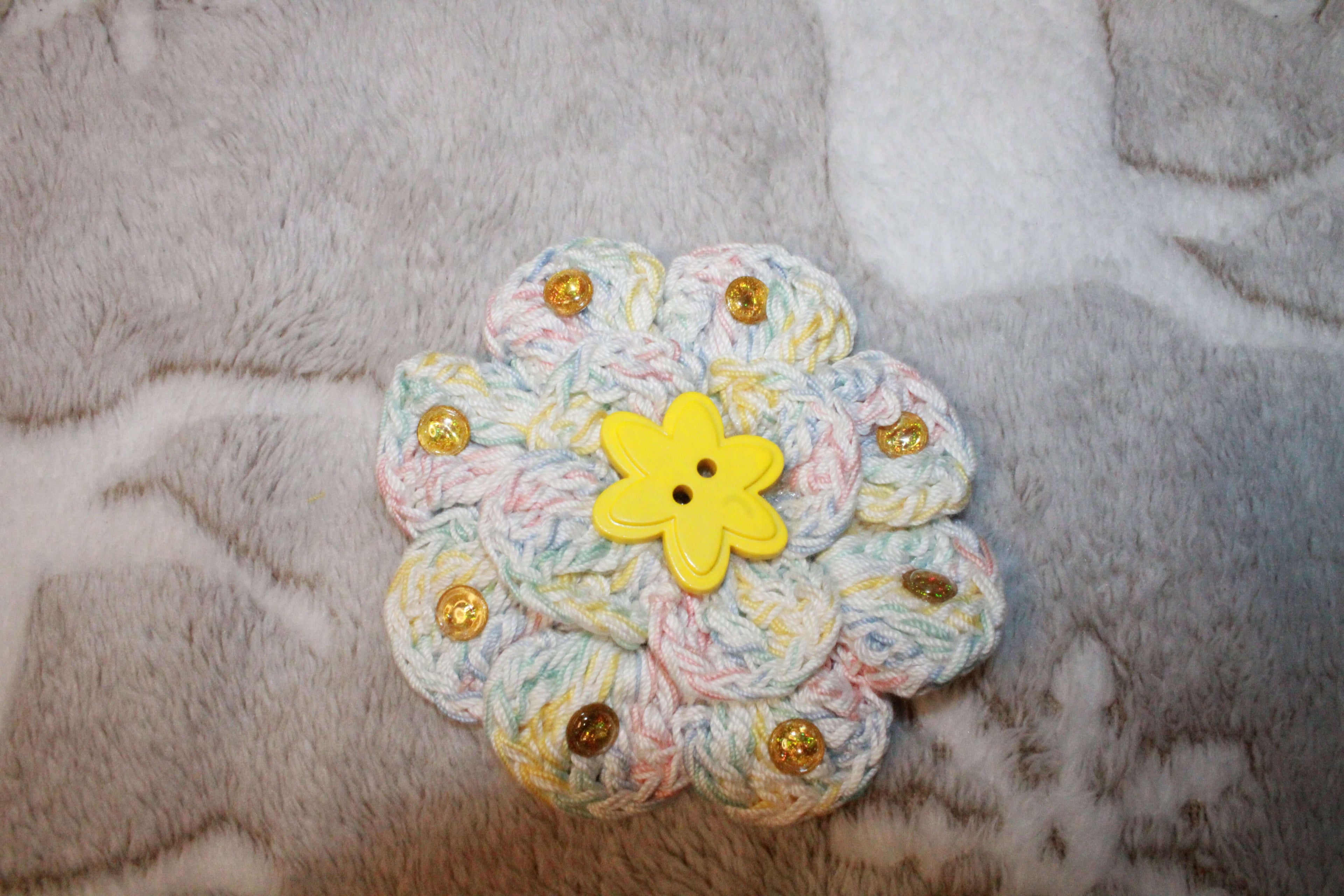 Cotton Candy Fashion Hairclip Flower crafted with handmade techniques for a truly unique style.
