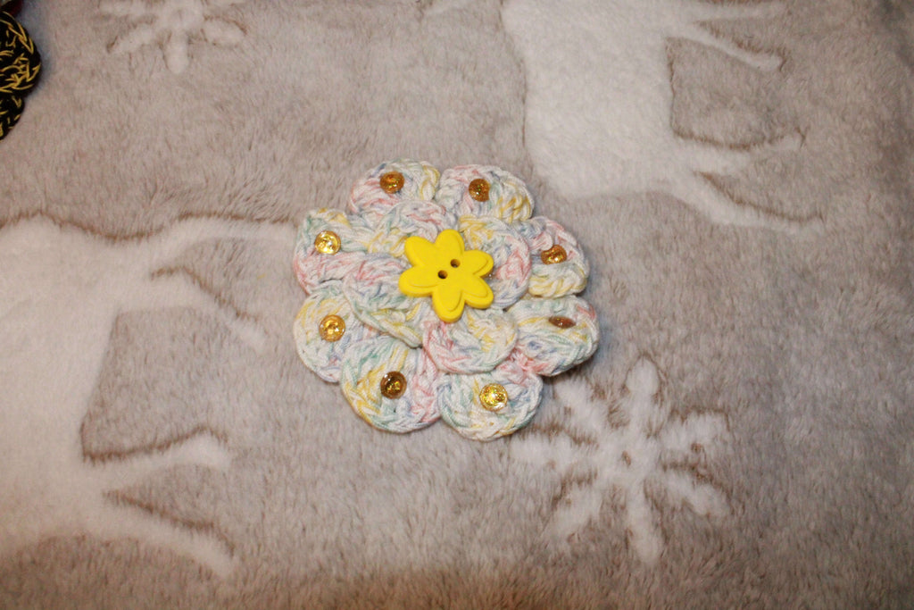 Cotton Candy Fashion Hairclip Flower crafted with handmade techniques for a truly unique style.