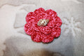 Burgundy And Pink Fashion Hairclip Flower crafted with handmade techniques for a truly unique style.