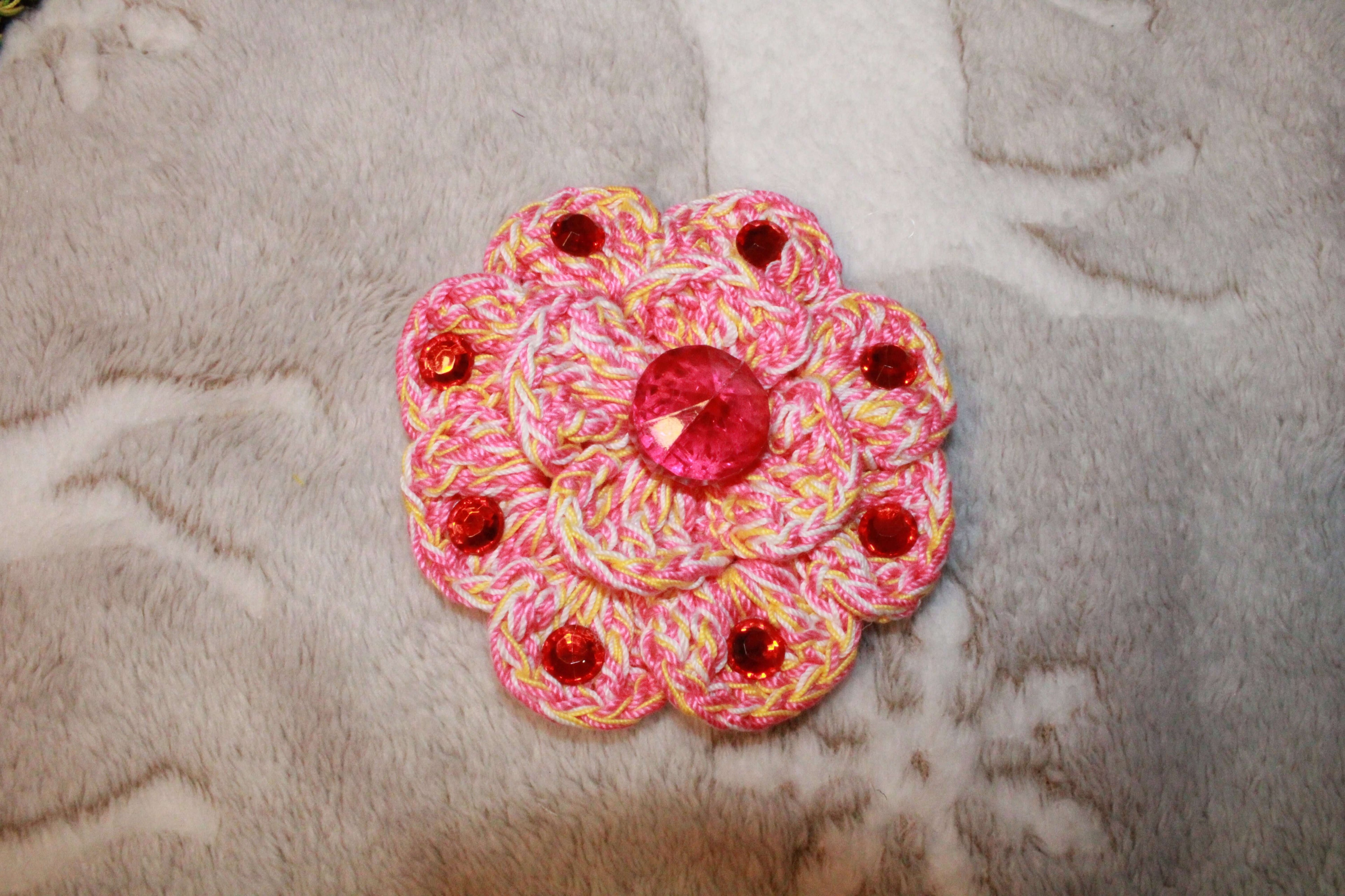 Sprinkle Fashion Hairclip Flower crafted with handmade techniques for a truly unique style.