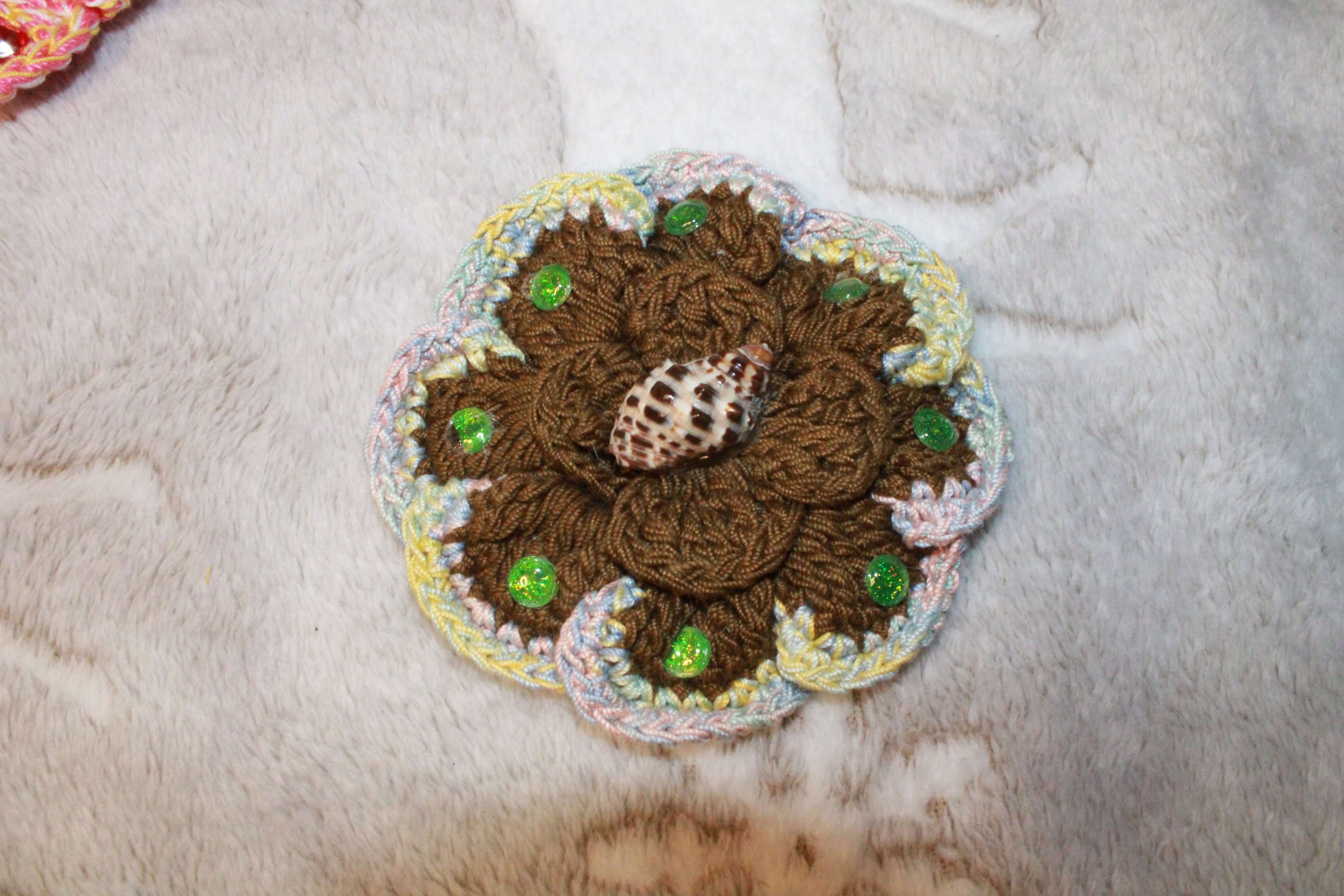Forest Green Fashion Hairclip Flower crafted with handmade techniques for a truly unique style.