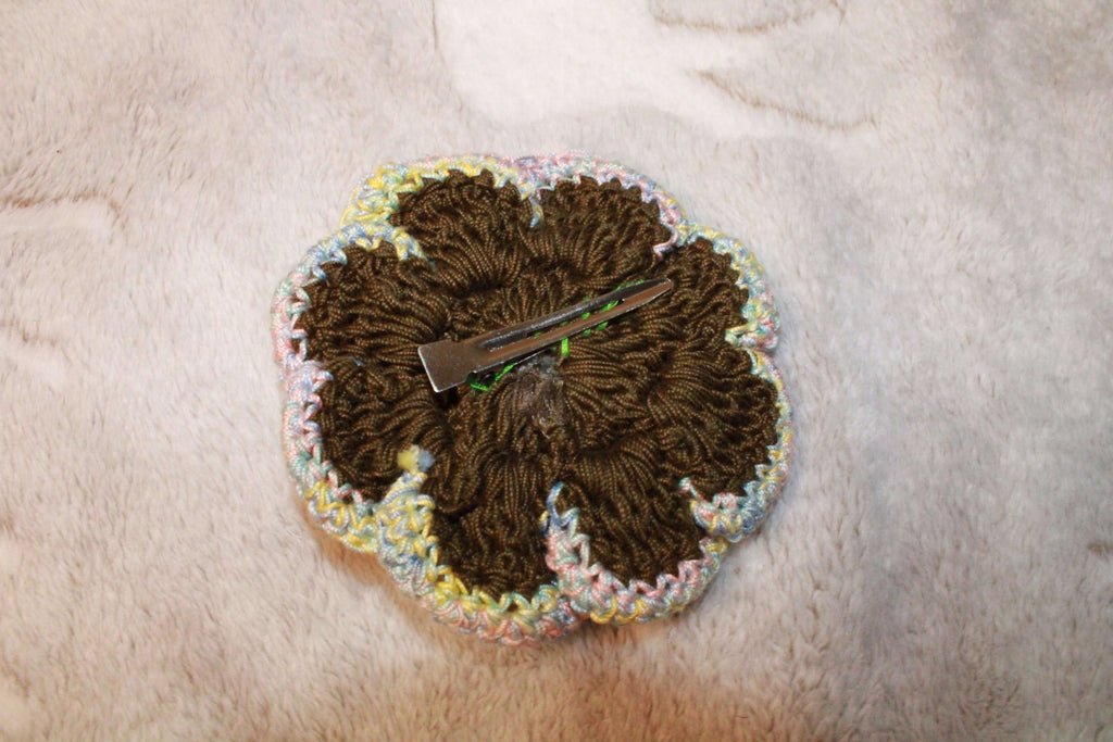 Forest Green Fashion Hairclip Flower crafted with handmade techniques for a truly unique style.