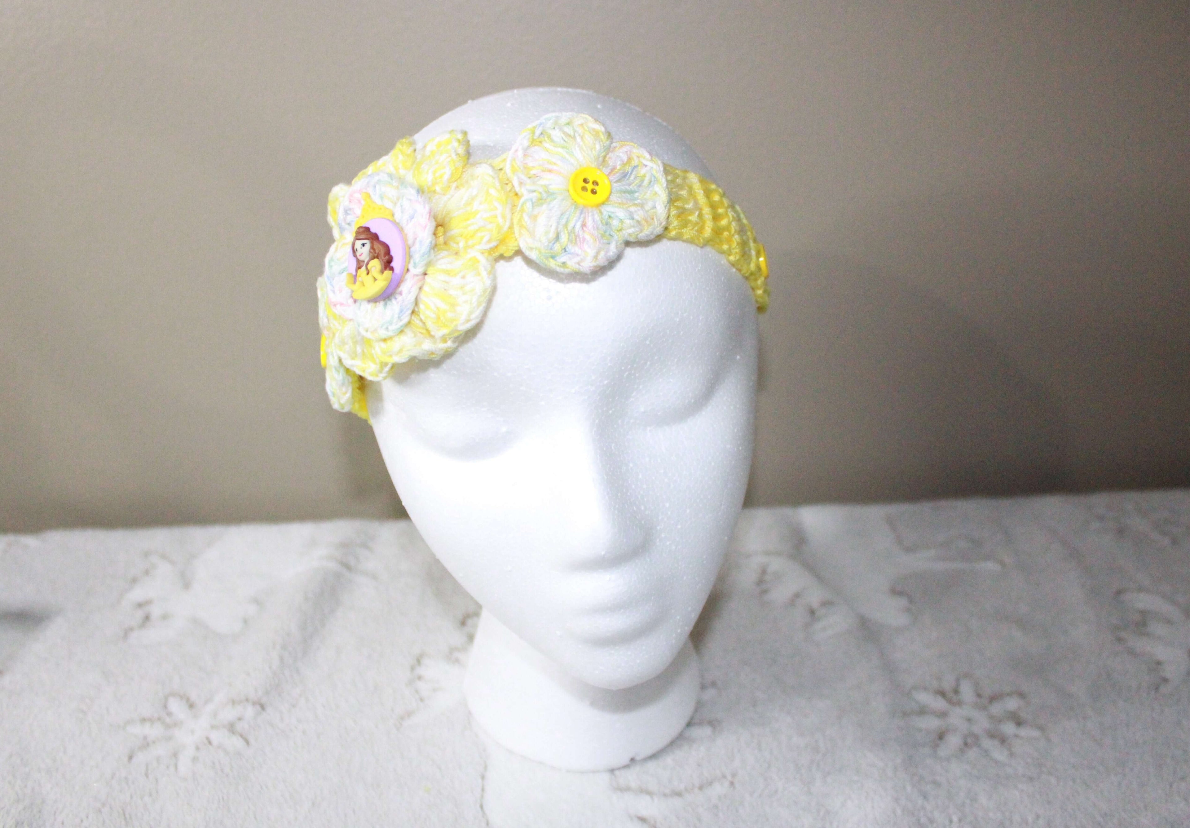 Princess Fashion Headband Yellow crafted with handmade techniques for a truly unique style.
