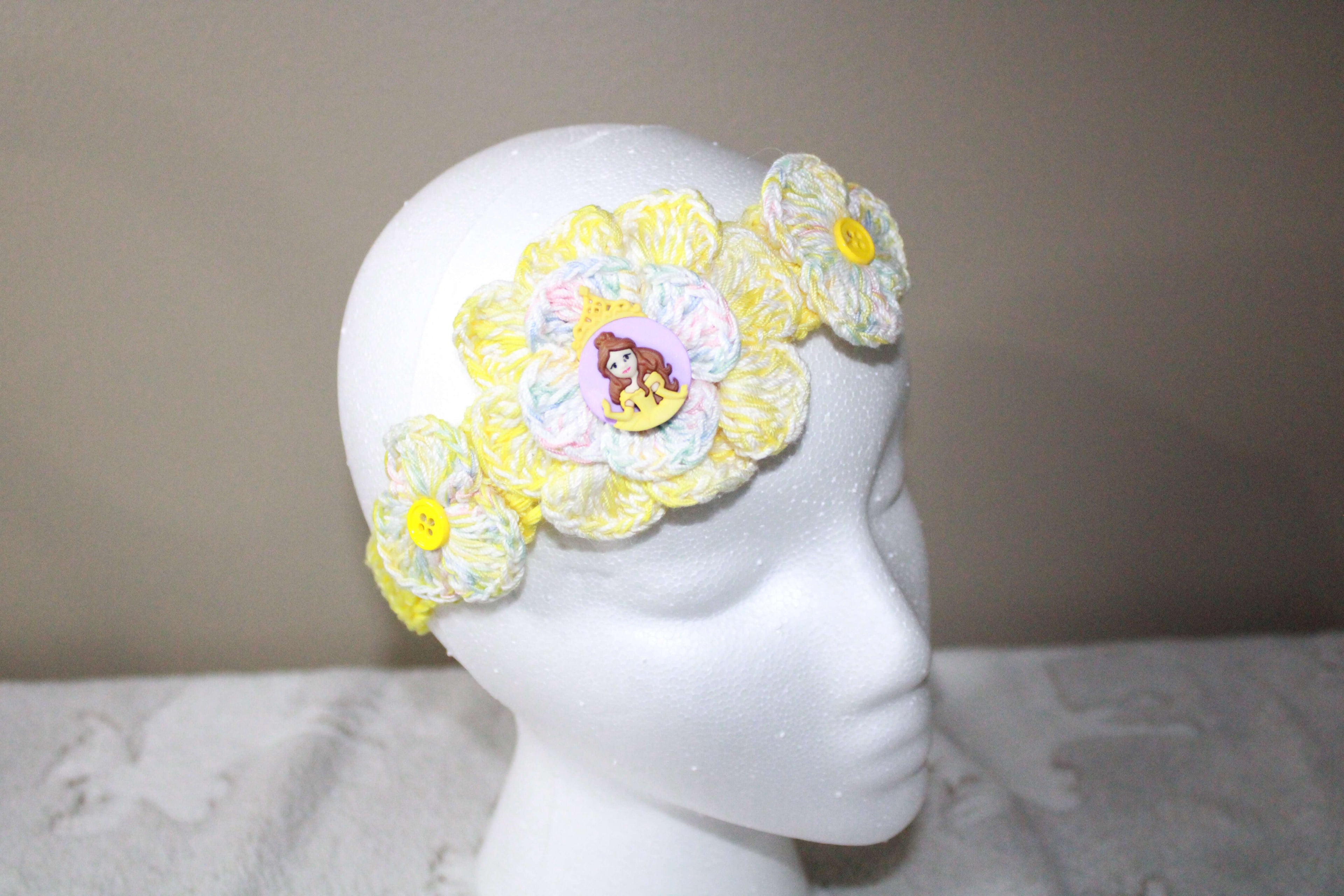 Princess Fashion Headband Yellow crafted with handmade techniques for a truly unique style.